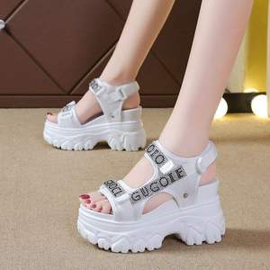 Sandalias Deportivas de Plataforma Abierta para Mujer, de Lujo, Originales, de Alta Calidad, con Tacón, Plantilla Transpirable de PU, Logotipo de Diamantes, Verano 2026, Personalizadas - Product Image 5