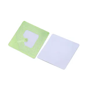 RUIFEIDI EAS Soft Label Sticker 40*40 mm Green Color RF 8.2 MHZ Anti theft Sensor Label for Clothing EAS Woven Label