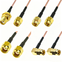 Câble Pigtail RF RG316 flexible plaqué or avec connecteurs interchangeables SMA/BNC/TNC/N/FAKRA/MCX/MMCX pour dispositif de test de signal