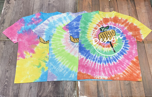 100 su misura cotone pettinato Tie Dye camicie serigrafia semplice estate Casual Tye t-shirt uomini con il tuo disegno in bambini e adulti - Product Image 6