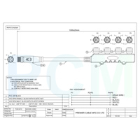 Câble M12 Micro-Change 5 broches 4 ports MPIS Box 1 mâle vers 4 femelles pour NMEA2000 N2K CAN Bus CANopen DeviceNet Capteur Actionneur