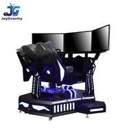 Simulador de Carreras VR Personalizado de Fábrica, Simulador F1 de 3 Pantallas, Máquina de Juego de Carreras VR 9D con Movimiento