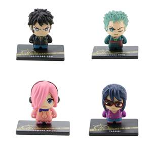 Juego de 12 piezas figuras de Anime japonés juguetes de cápsula lindo Luffy Zoro Trafalgar Sanji Nami figuras de acción - Product Image 4