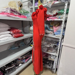 Abito da sera elegante a manica lunga a manica lunga da donna abito da donna Fournisseur abito da festa formale <span class=keywords><strong>con</strong></span> <span class=keywords><strong>spacco</strong></span> Sexy e 3D floreale - Product Image 3