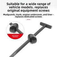 Rivets universels en nylon pour voiture, clips de fixation pour garde-boue, attaches en plastique pour panneau de coffre et pare-chocs, vente en gros