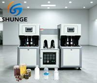 Machine de soufflage de bouteilles d'eau minérale PET semi-automatique à double unité et 2 cavités, vente directe usine