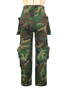 ZHEZHE Nuovi <span class=keywords><strong>Pantaloni</strong></span> Cargo da <span class=keywords><strong>Donna</strong></span> alla Moda, Stile Streetwear, con Tasche, Motivo Mimetico, <span class=keywords><strong>per</strong></span> Ragazze - Product Image 5