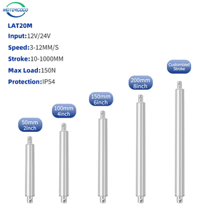 Actuador Lineal Eléctrico Tubular Mini de 12V/24V CC, Carga Máxima 120N, Diámetro 20mm, para Aplicaciones de Hogar Inteligente - Product Image 2