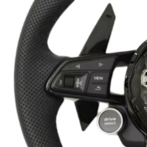 Volante Deportivo de Cuero para Automóvil, Compatible con Modelos <span class=keywords><strong>Audi</strong></span> A3 <span class=keywords><strong>A4</strong></span> A5 A6 A7 A8 S3 S4 S5 S6 S7 S8 Q3 Q5 Q7 Q8 RS3 RS4 RS5 RS R8 - Product Image 3