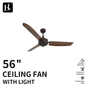 Nordic Decor 56-inch 3-Blade Ventilation Deprafon Wood Veneer Plywood Blades Remote-Controlled DC Fan - Product Image 2