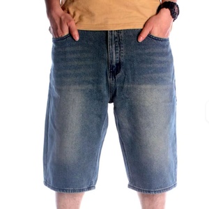 Suoolier  Logo personnalisé Jeans décontractés en coton Hip Hop pour hommes Pantalons amples de haute qualité Pantalons courts en denim de grande taille pour hommes - Product Image 1