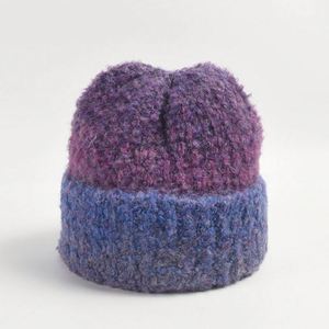 Fluffy Warm Mixed Circle 3D Embroidered Beanie <b>Hat</b> <b>for</b> Men Women Autumn Winter Gradient Knit Travel-Friendly Trend Beanie <b>Hat</b> - Product Image 1