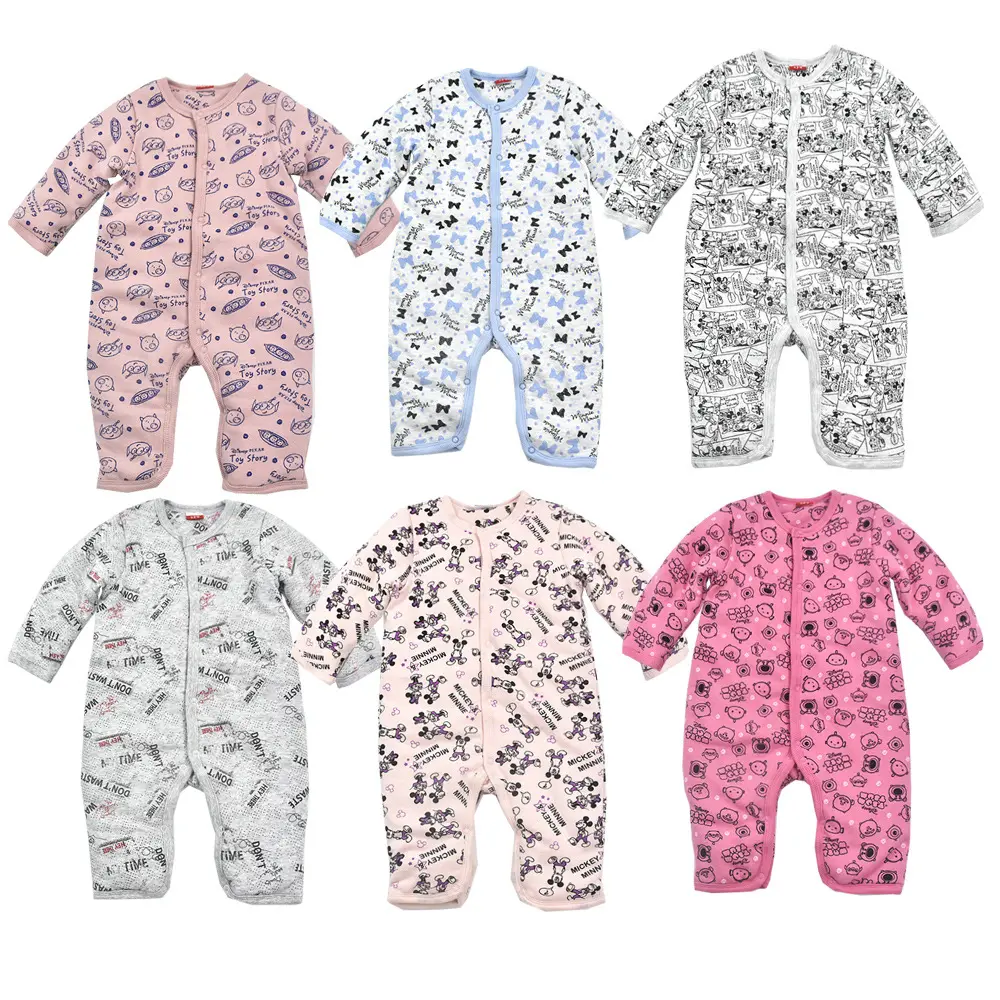 3-24M Winter Baby Print geste ppter einteiliger Anzug für Männer und Frauen, Baby warme Baumwoll kleidung für Neugeborene Ausflug Baby kleidung