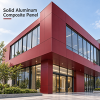 Panneau composite en aluminium et plastique blanc solide revêtu de PE, prix usine, 4x8, plaque ACP pour façade extérieure d'hôtel