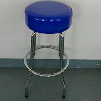 Tabouret de bar pivotant moderne en métal chromé à anneau unique, pour la vente en gros