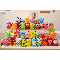 Promotion en gros économique : Assortiment de jouets en peluche imprimés de 7 pouces (15-20 cm) pour machines à griffes, cadeaux