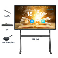 Pantalla Interactiva Inteligente 4K UHD de 65 y 86 Pulgadas, Android Windows, Pantalla Táctil de 40 Puntos, Pantalla para Conferencias y Reuniones con Ranura OPS