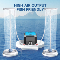 Bomba de Oxígeno para Acuario Súper Silenciosa AC/DC con Motor de Levitación Magnética, Larga Vida Útil, Volumen de Aire Ajustable, Caja Doble