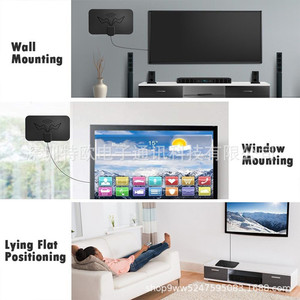 QIYUNTONG américain ATSC intérieur numérique HDTV <span class=keywords><strong>antenne</strong></span> support mural haute définition longue Distance réception matière plastique VSWR 1.5 - Product Image 2