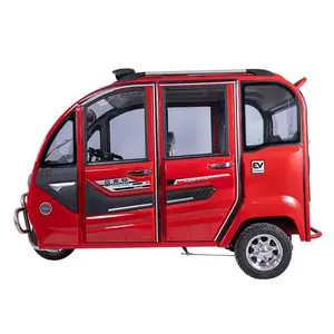 Closed Body 1100W 1300W Passenger Electric Tricycle Adults