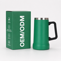 Mug à bière isotherme double paroi en acier inoxydable, grande capacité, avec couvercle anti-fuite, pour usage quotidien, gobelet portable