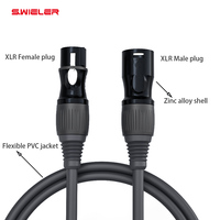 Câble Audio Microphone XLR 3 Broches DMX, Câble Patch XLR avec Connecteur Mâle à Femelle 1m/3m (3FT/10FT) En Stock