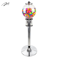 Distributeur de bonbons en gros d'usine, machine à boules de gomme, distributeur automatique à paiement par pièces, modèle à jetons métalliques, directement des fabricants