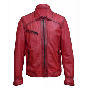 Veste en cuir décontractée pour hommes à prix raisonnable Meilleure qualité en cuir véritable Matériau fabriqué en vêtements d'extérieur pour hommes - Product Image 5