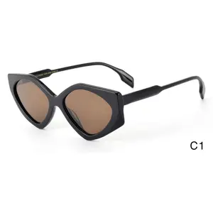 high quality Light Weight colorful uv protection eye shades optical frames mixed titanium and acetate polarized sunglasses