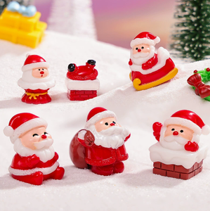 Figurine de Père Noël en résine, mini ornement artistique de Noël pour la table, décoration artisanale - Product Image 1