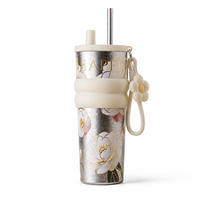 Gobelet isotherme personnalisé en titane pur 710 ml, double paroi sous vide, avec couvercle et paille, luxe, performance thermique 6-12 heures pour la maison et le camping
