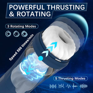 5-frequentietrillingen En 3-frequentie Rotatie Verwarming Mannelijke Masturbator Cup Volwassen Seksspeeltjes Voor Mannen - Product Image 2
