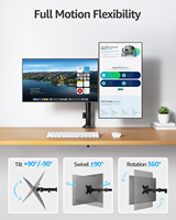 Support de bras de moniteur Support de moniteur portable Support de moniteur double pour ordinateur autoportant