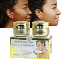 Crème Super Hydratante Éclaircissante Anti-Acné pour Femmes, Traitement Extra Blanchissant OEM à l'Or 24K, Acide Kojique et Glutathion