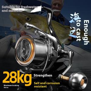 Ancla <span class=keywords><strong>de</strong></span> boca en ángulo <span class=keywords><strong>de</strong></span> Metal completo, caña <span class=keywords><strong>de</strong></span> <span class=keywords><strong>mar</strong></span>, carrete <span class=keywords><strong>de</strong></span> <span class=keywords><strong>pesca</strong></span> giratorio <span class=keywords><strong>de</strong></span> fundición larga, carrete <span class=keywords><strong>de</strong></span> Jigging diseñado para Big Lake Big Fish - Product Image 3