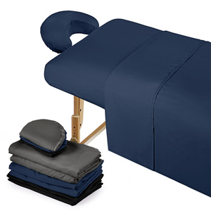 Ensemble <span class=keywords><strong>de</strong></span> draps <span class=keywords><strong>de</strong></span> massage en microfibre polyester souple pour <span class=keywords><strong>spa</strong></span>, personnalisé pour tables <span class=keywords><strong>de</strong></span> massage - Product Image 1