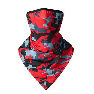 Masker Bersepeda Penutup Wajah Olahraga Penutup Leher Bandana Penutup Kepala Handuk Segitiga Penutup Telinga Bahan Sutra Es Polyester Bernapas Pelindung Matahari Luar Ruangan - Product Image 3