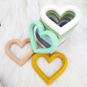 Nhanh chóng vận chuyển 10 cái trẻ em cảm giác <span class=keywords><strong>Teether</strong></span> mọc răng bé Đồ chơi BPA free tim <span class=keywords><strong>Silicone</strong></span> <span class=keywords><strong>Teether</strong></span> cho trẻ sơ sinh - Product Image 2