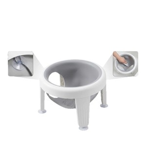 Baby <b>Bath</b> Stool Gray Blue Pink 0-12 Months Multifunctional Toilet <b>Seat</b> With Frame Design For Infant Bathing - Product Image 1