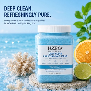 Gommage <span class=keywords><strong>Purifiant</strong></span> <span class=keywords><strong>au</strong></span> <span class=keywords><strong>Sel</strong></span> Professionnel pour Salon - Exfoliant Corporel Grande Taille 500g/1000g, Détox <span class=keywords><strong>au</strong></span> <span class=keywords><strong>Sel</strong></span> <span class=keywords><strong>Marin</strong></span> pour Peaux Grasses et Acnéiques - Product Image 1