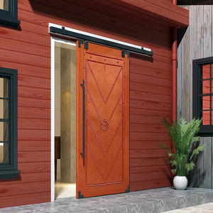 Kit de quincaillerie pour porte de <span class=keywords><strong>grange</strong></span> coulissante double à montage mural de 16 pieds pour porte extérieure - Product Image 4