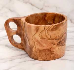 Taza de Té de Madera Hecha a Mano Sostenible, Creada con Madera Natural que Proporciona un Agarre Suave y Cómodo - Product Image 2