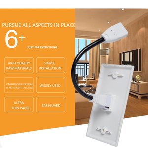 Cable Pigtail de Alta Velocidad de 6 Pulgadas Hembra a Hembra con Cubierta de Placa de Pared de 1 Puerto 4K para Sistemas de Videojuegos y TV Boxes - Product Image 2