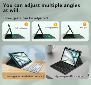 Syx Tùy Chỉnh Bàn Phím Không Dây Trường Hợp Đối Với <span class=keywords><strong>iPad</strong></span> Pro 11 2024 M4 Đầy Màu Sắc PU Da Trường Hợp Máy Tính Bảng Với Từ Bàn Phím Bút Chì Chủ - Product Image 5