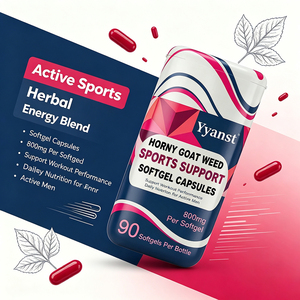 Complément alimentaire à base de plantes en capsules molles pour le soutien sportif, extrait de Horny Goat Weed 800mg, 90 gélules, favorise les performances sportives et la nutrition quotidienne - Product Image 2