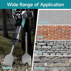 DZ 17X5 Pouces DIY Grade Tige Ronde Creuser Bêche Ciseau 65A Pelle Carrée En Acier <span class=keywords><strong>pour</strong></span> Jardinage Béton et <span class=keywords><strong>Sable</strong></span> - Product Image 6