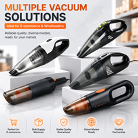Excellent rapport qualité-prix : Ensemble aspirateur électrique portable 4-en-1 pour voiture en ABS et PS, avec chargement USB, capacité de 0,5 à 1 L et fonction de scellage sous vide