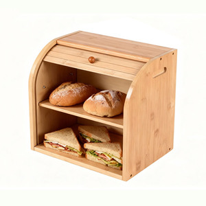 Caja de pan de bambú Meng Zhiqi de doble capa, almacenamiento de cocina ecológico con asa para uso doméstico - Product Image 2