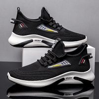 Chaussures de course décontractées tendance pour hommes, respirantes, antidérapantes, résistantes à l'usure, en maille légère, en tissu et en plastique pour le printemps et l'automne