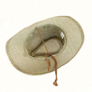 Sombreros Panamá de Ecuador, Sombreros Vaqueros de Papel Baratos, Bordado 3D en Relieve, para Viajes y Deportes, Venta al Por Mayor - Product Image 6